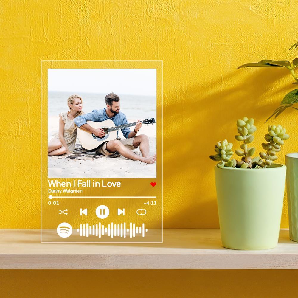 Spotify Glass - Plaque de musique Spotify Code personnalisée (12cm